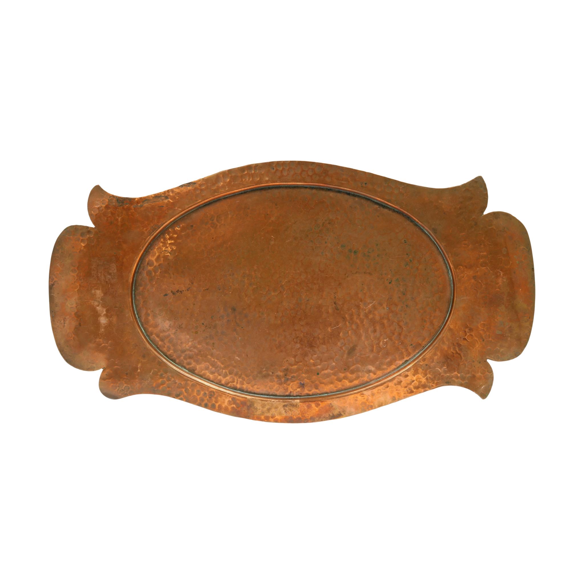 Arts &Crafts Hand-Hammered Copper Tray~P77607667