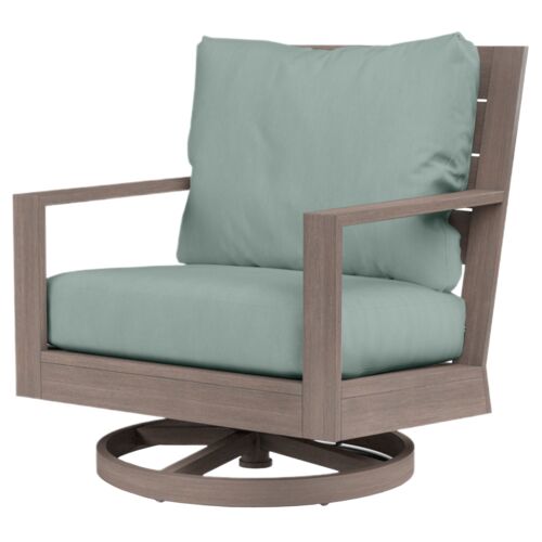 Farren Outdoor Aluminum Swivel Club Rocker