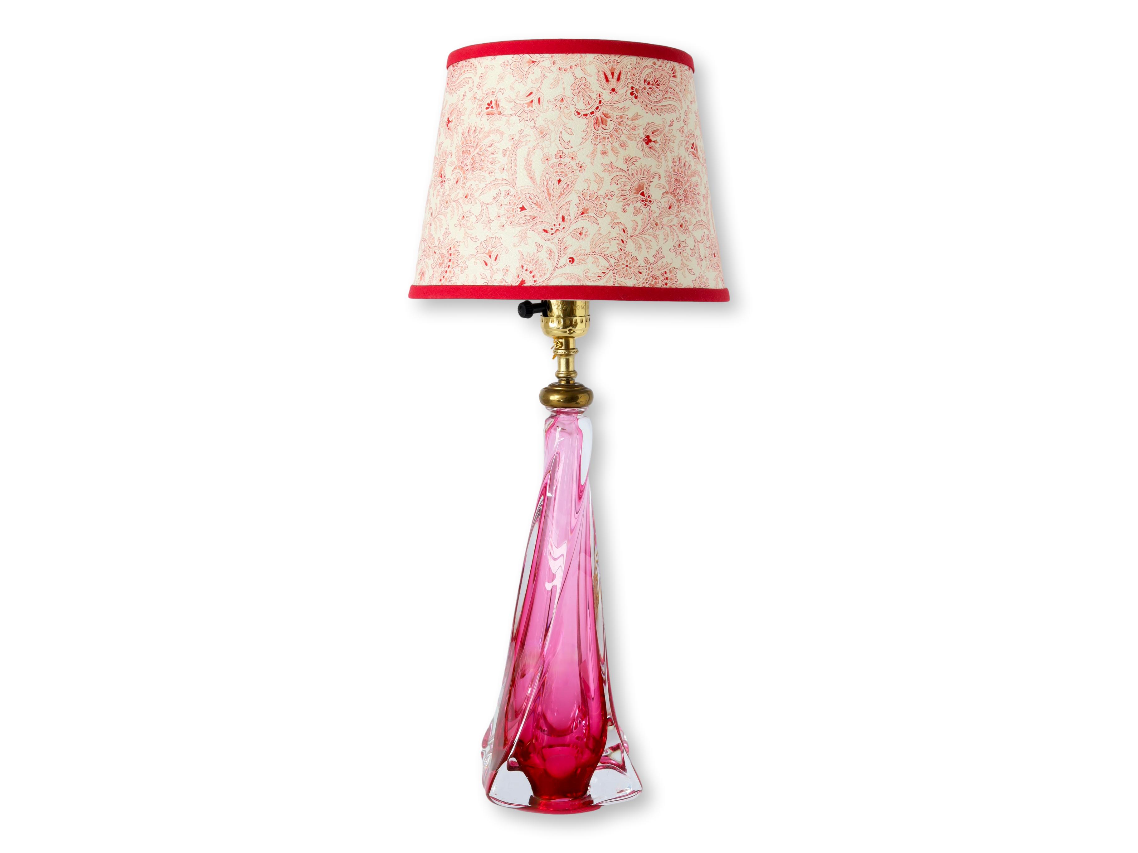 French Val St. Lambert Crystal Lamp~P77670897