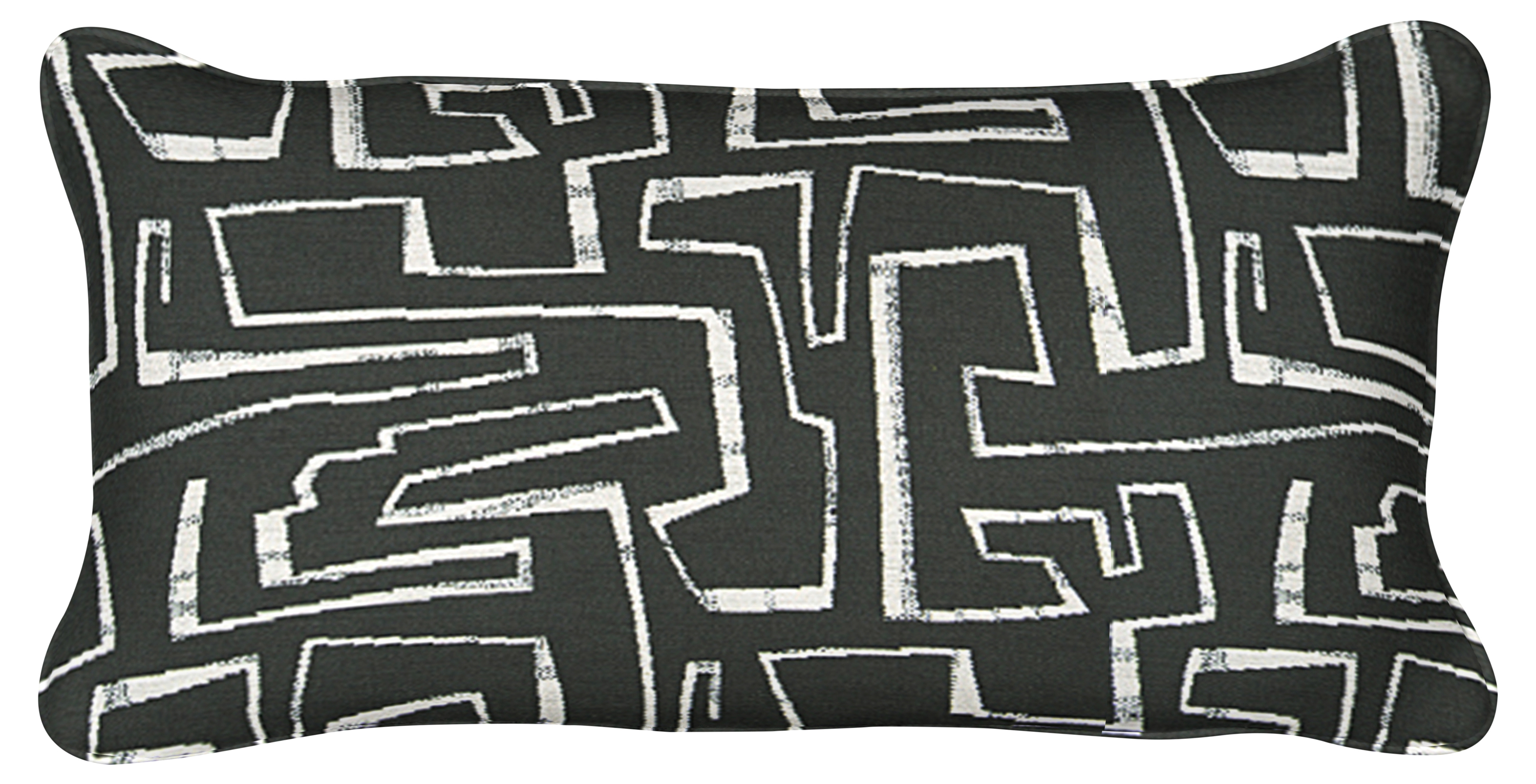 Priano 12x20 Outdoor Lumbar Pillow, Onyx One Kings Lane