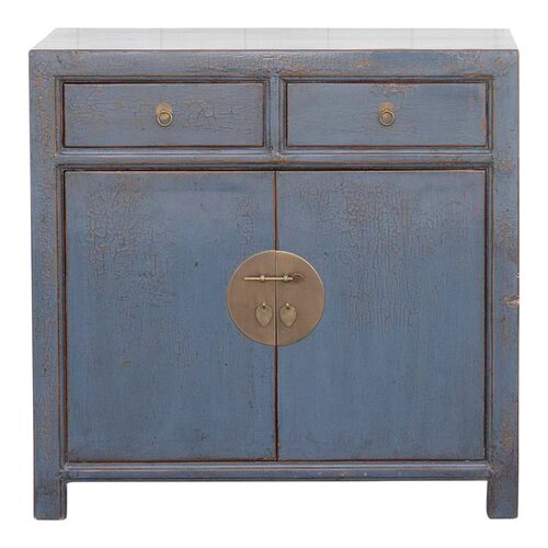 Royal Blue Lacquered Buffet Cabinet~P77667470