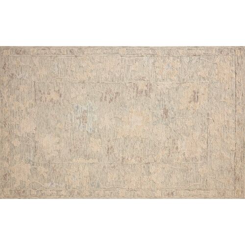 Orsina Hand Tufted Wool Rug, Sky/Natural
