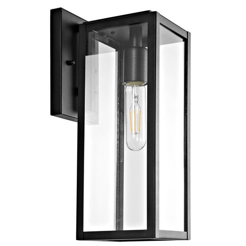 Kaelisyn Outdoor Wall Lantern, Black