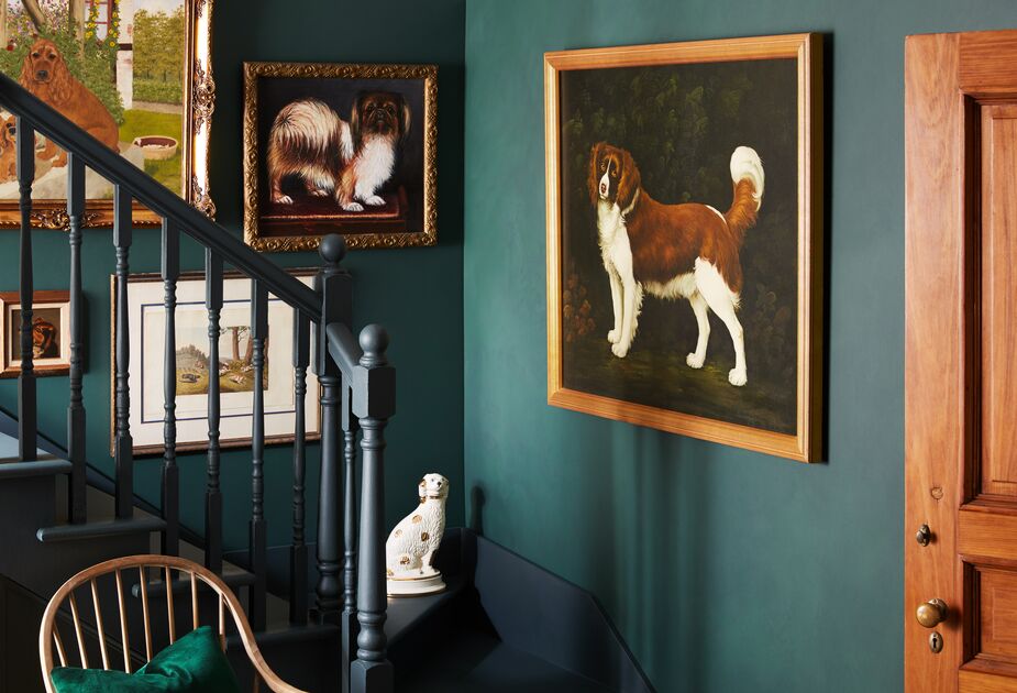 Gallery walls and Staffordshire dogs: two stalwarts of Victorian interiors.
