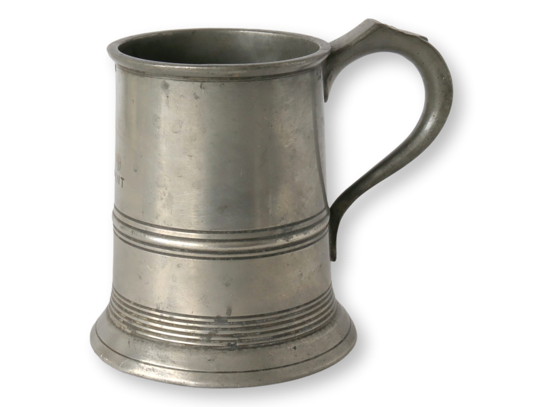 Antique English Pewter Pint Ale Mug~P77697569