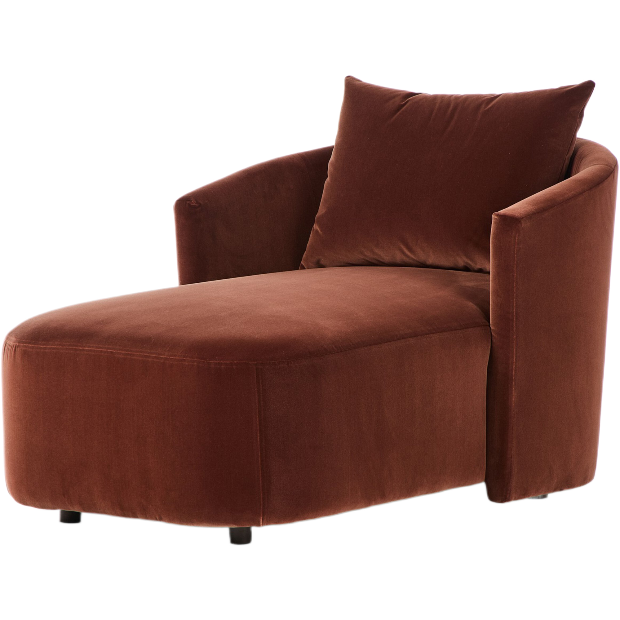 Pax Chaise Lounge, Surrey Auburn Velvet
