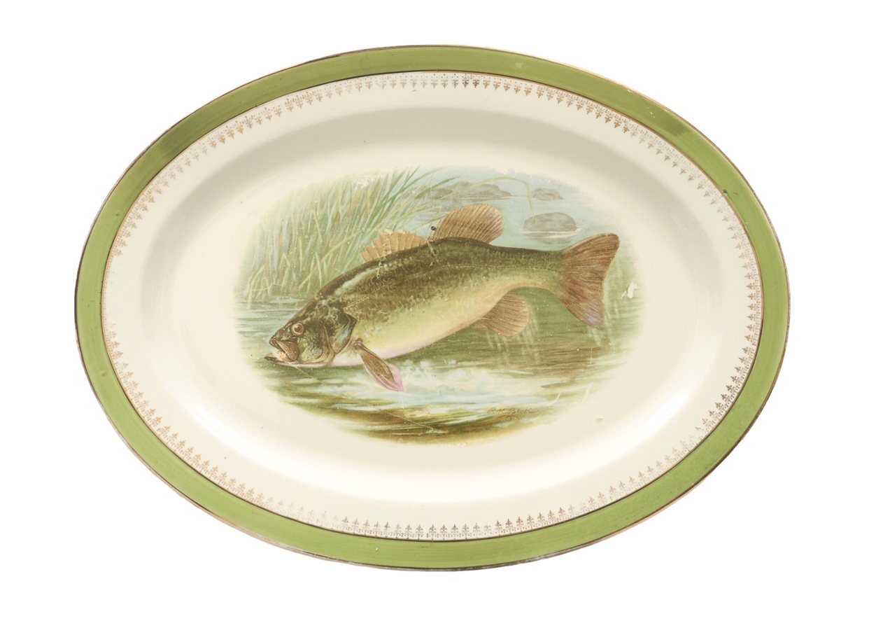 Austrian Ceramic Fish Serving Platter~P77665545