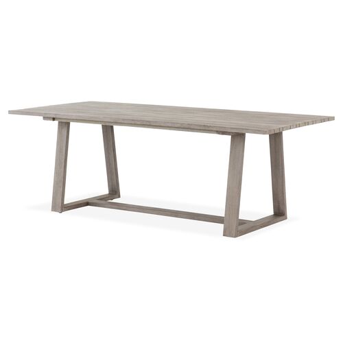 Liam Outdoor Teak Dining Table, Gray~P77567050