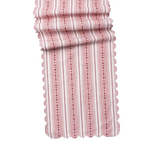 Villa Stripe 18" x 90" Table Runner, Red