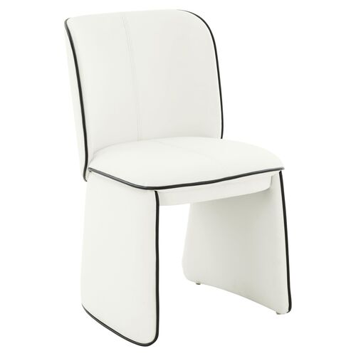 Nolen Vegan Leather Dining Chair, Cream~P111113966