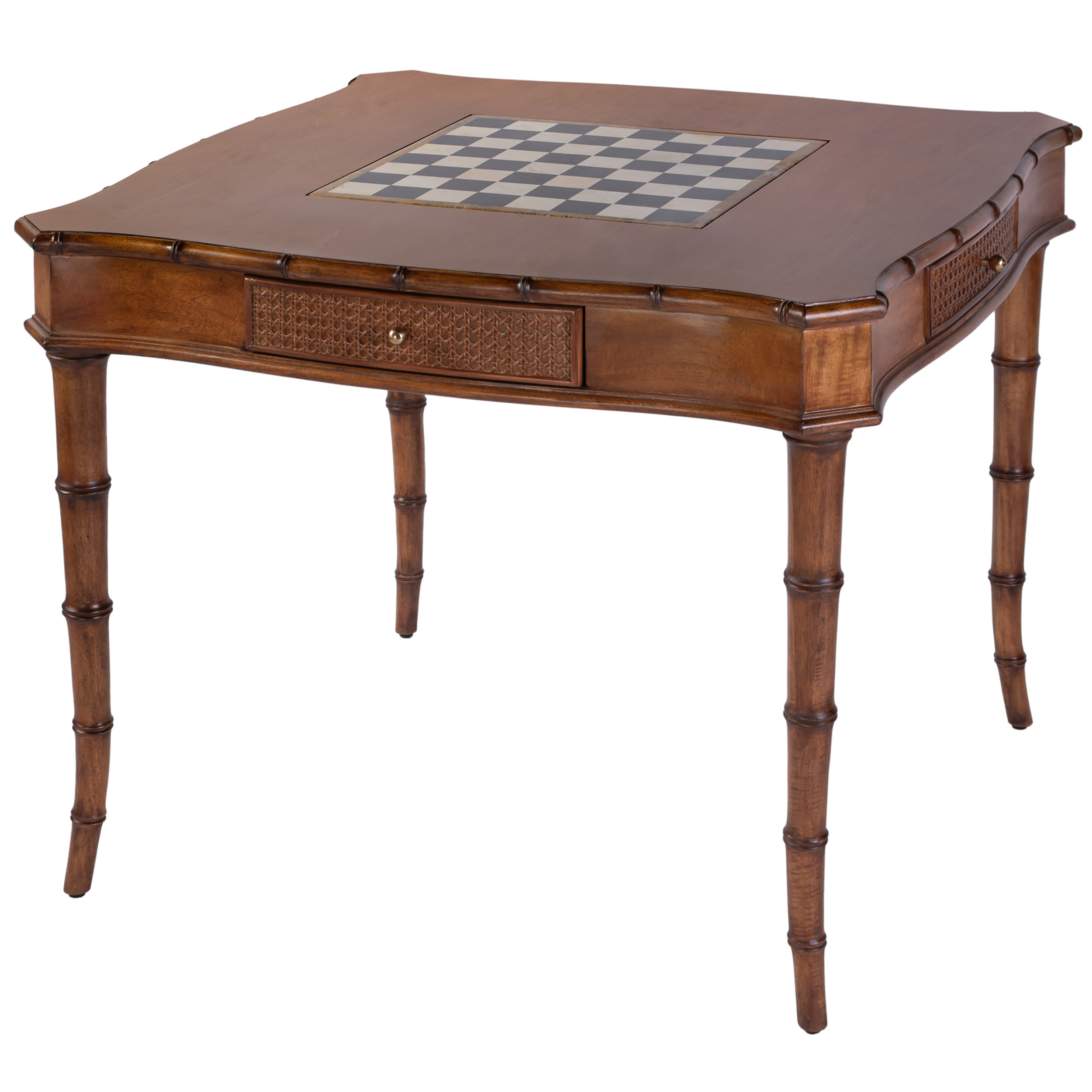 Moss 4-Drawer Chess-Checker Board Game Table, Natural