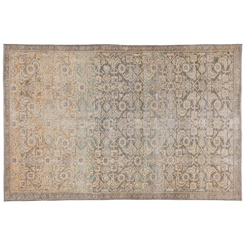Arin Vintage Rug, Green/Gold