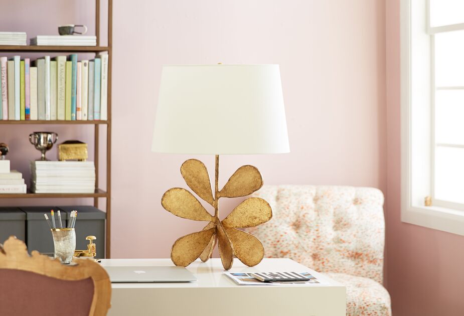 The Jane Petal Lamp in Gold Leaf adds a dash of luxe to casual spaces, contemporary finesse to traditional rooms, and timeless allure to just about anywhere.
