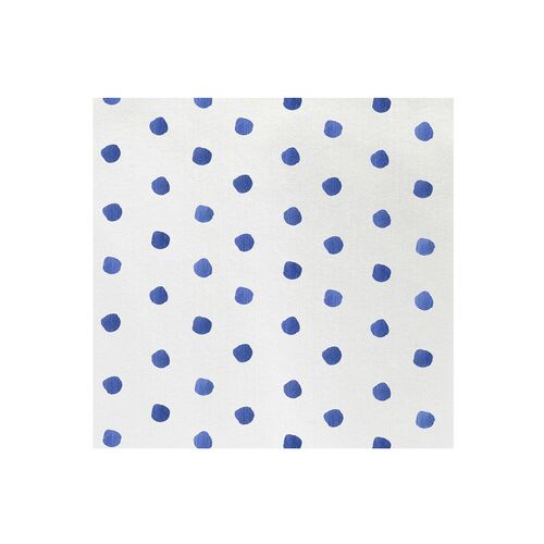 S/20 Papersoft Dot Cocktail Napkins, Blue~P77580668