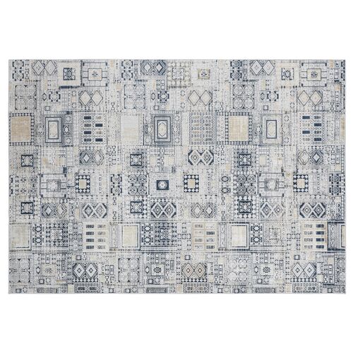 Franklin Rug, Navy/Gold