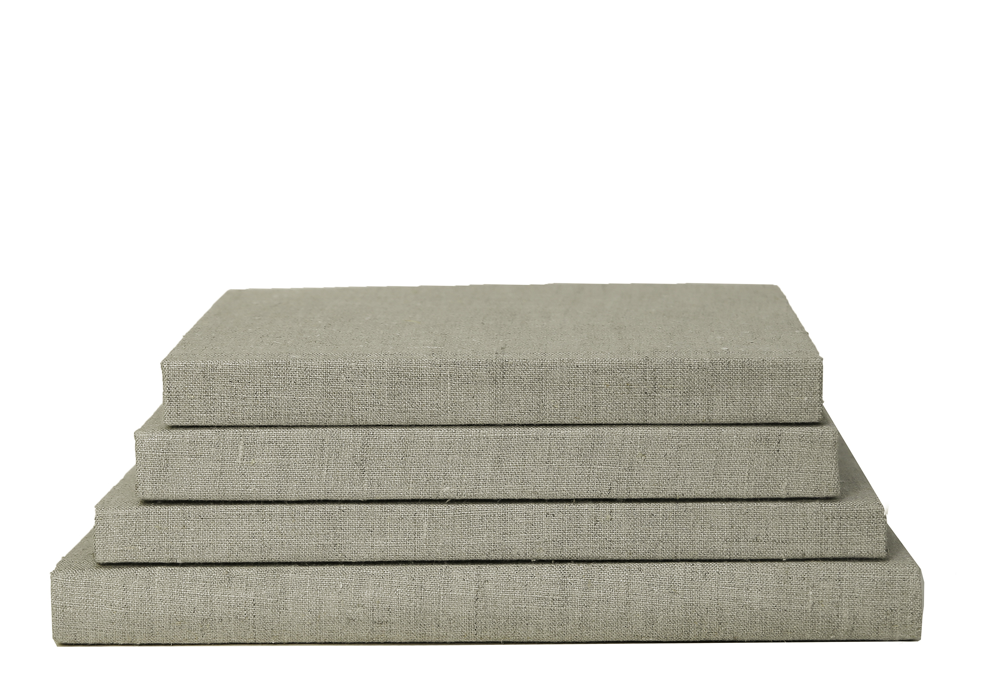 Linen Wrapped Coffe Table Books by the Foot, Khaki