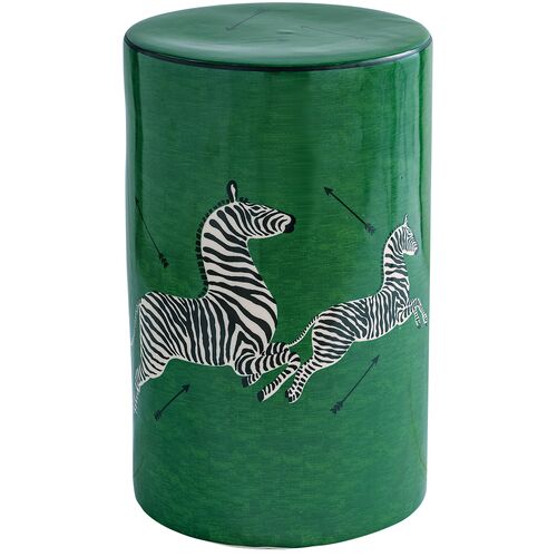 Zebra Scalamandr Garden Stool, Green~P77650520