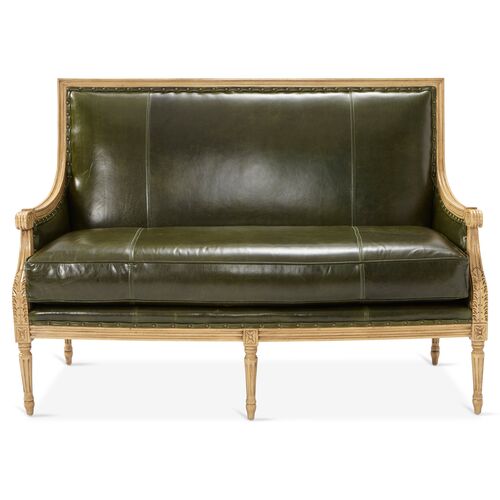 James Settee, Evergreen Leather~P77381696