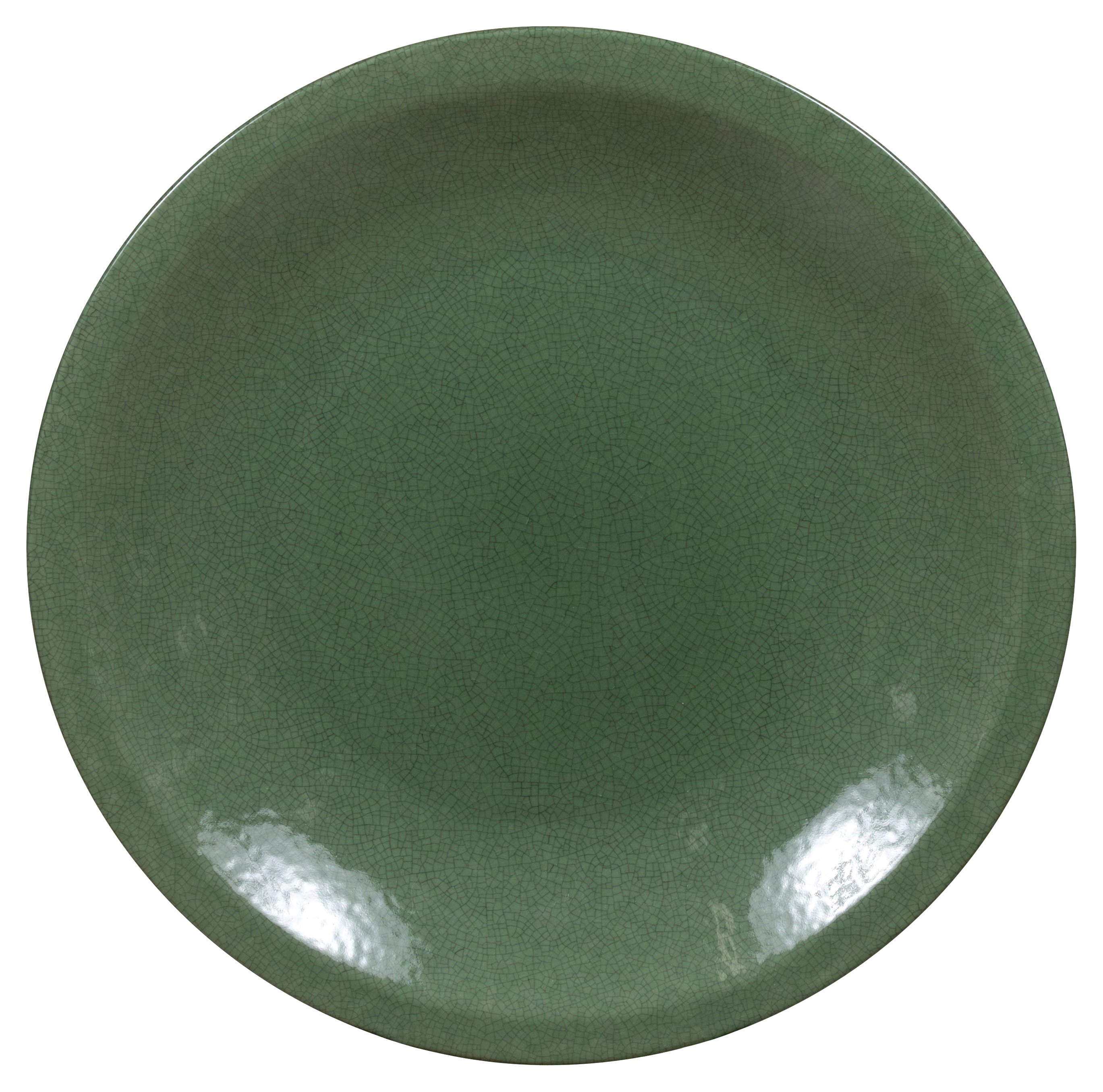 Chinese Vintage Celadon Ceramic Charger~P77556746