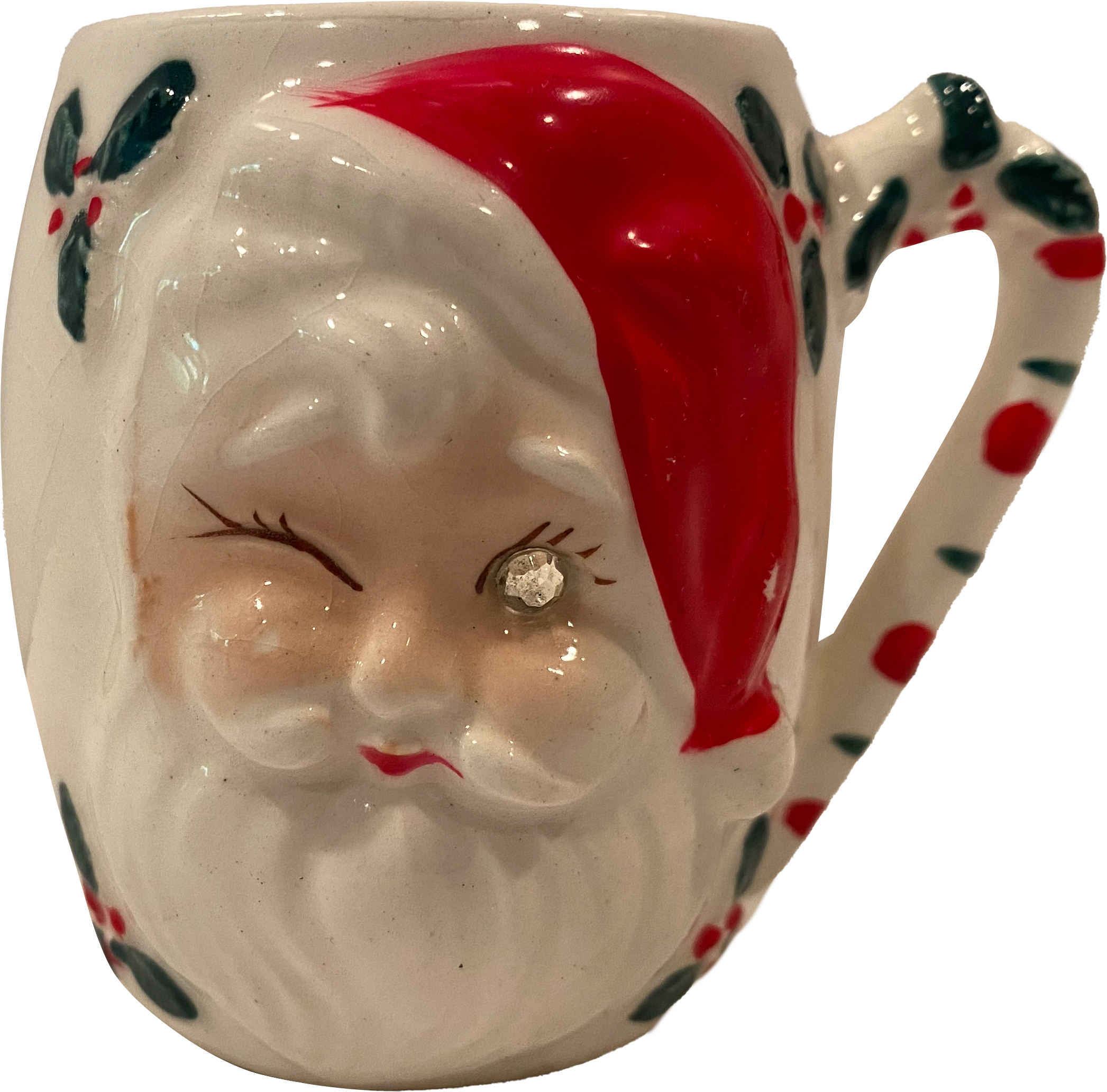 Winking Santa Cup w/ Rhinestone Eye~P77633793