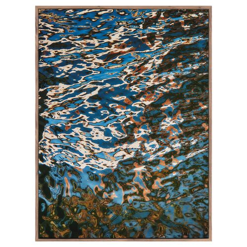 Reflecting Blue Photograph by Geoffrey Baris, Rustic Walnut Frame Reflecting Blue Photograph by Geoffrey Baris, Rustic Walnut Frame