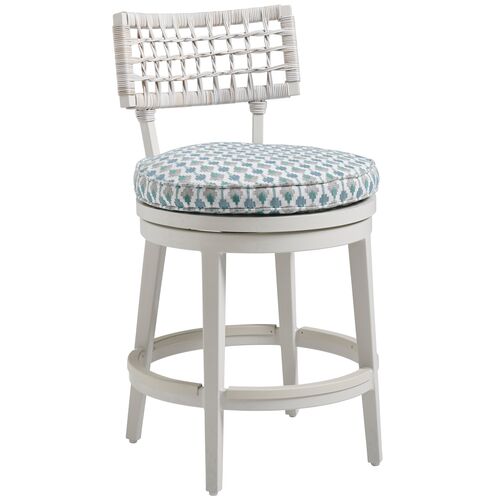 Seabrook Swivel Counter Stool, Geometric