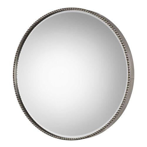 Stefania Wall Mirror, Antiqued Silver Leaf~P77479962