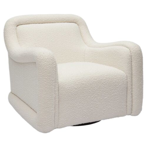Umber Boucle Swivel Chair