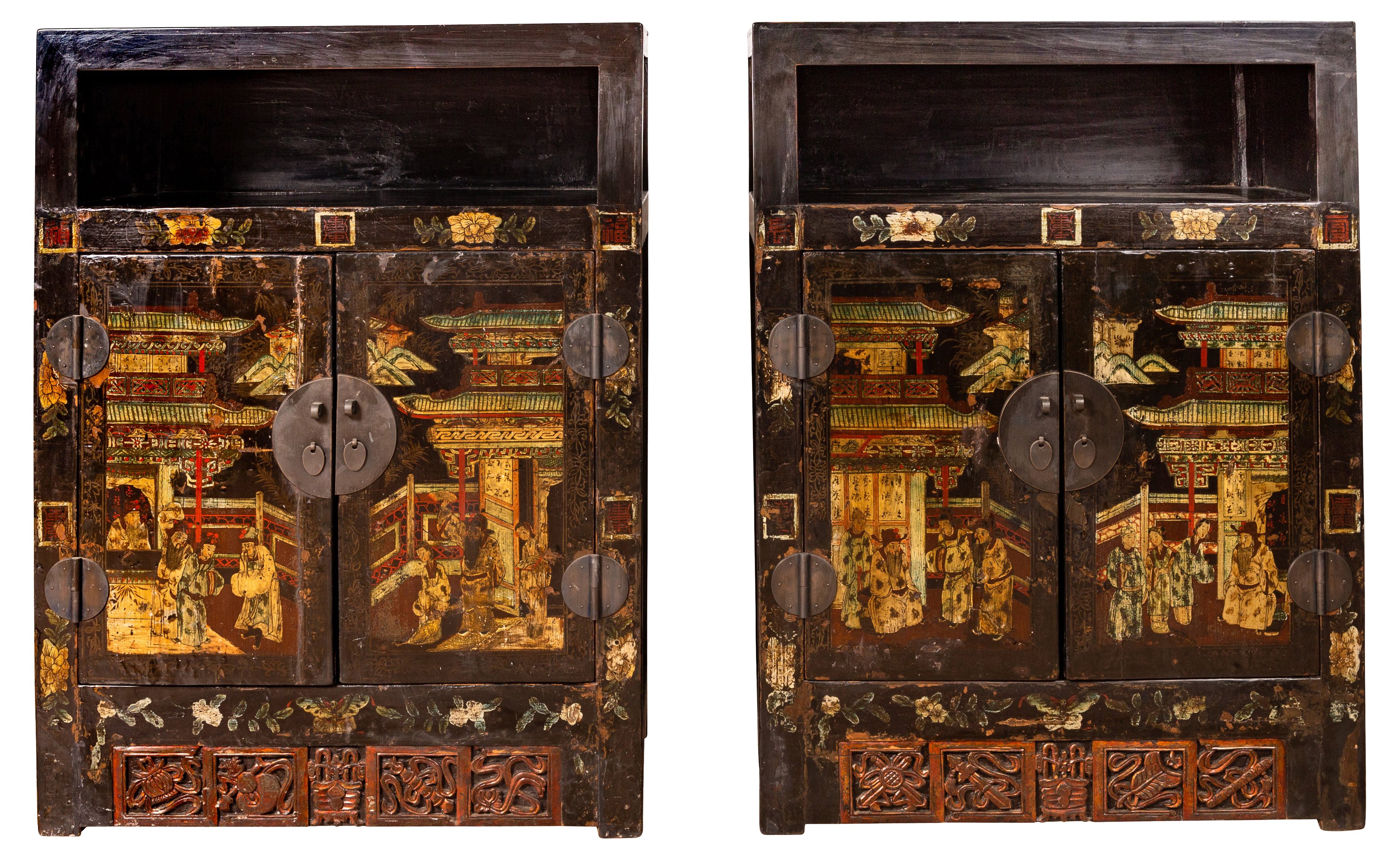 Pair of Antique Chinese Display Cabinets~P77555386