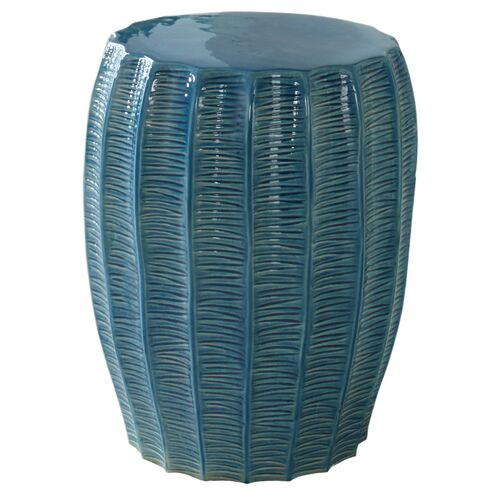 Florian Garden Stool, Blue