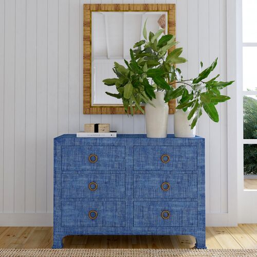 blue raffia dresser Kos 6-Drawer Size:Size 0 this dresser exudes timeless FINAL_FEW_812 Superdown Natalie Mini Dress