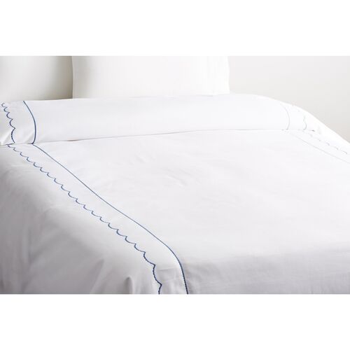 Ruffle Scallop Coverlet, Navy~P77156105