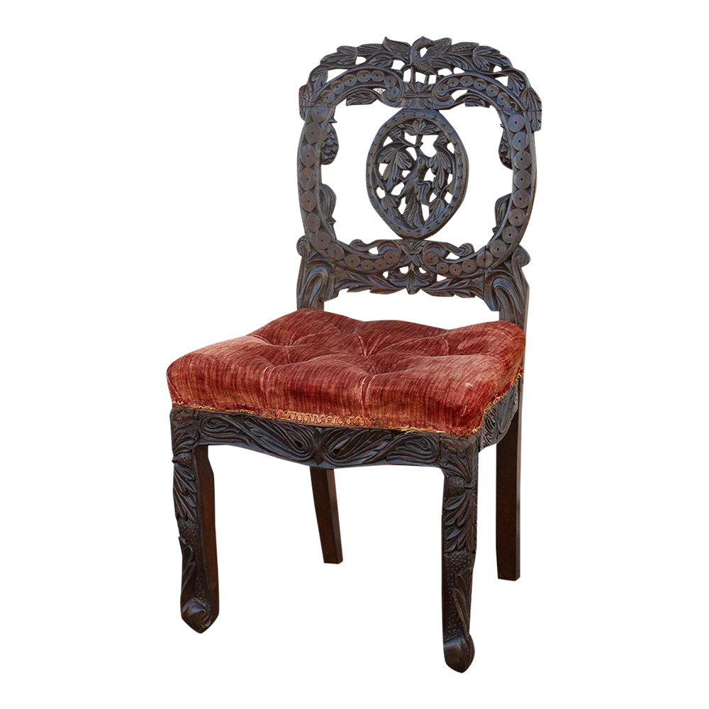 Rosewood Antique Anglo Indian Chair~P77650557