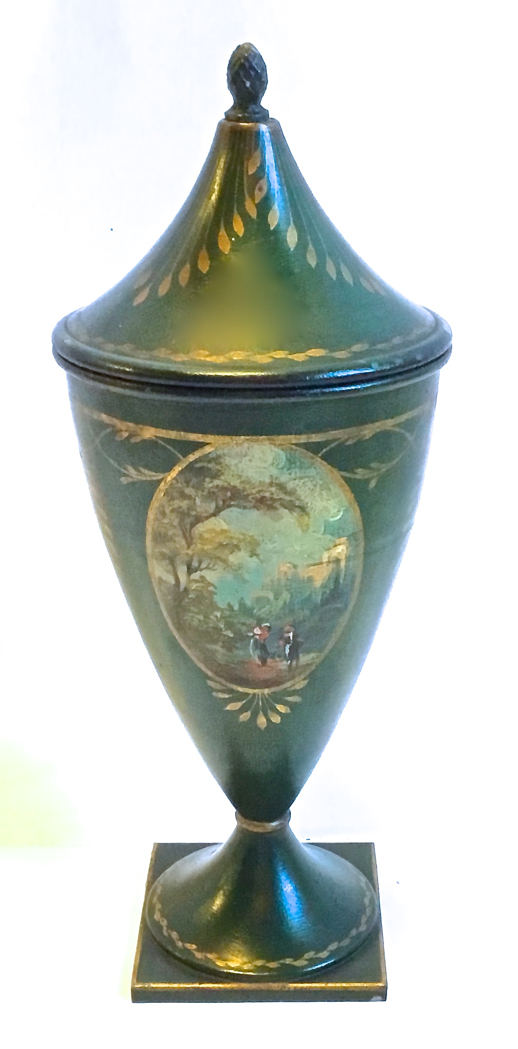 Hand-Painted Tole Chestnut Urn~P77509072