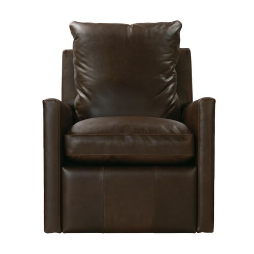 Vivienne Leather Swivel Recliner, Bark Vivienne Leather Swivel Recliner, Bark