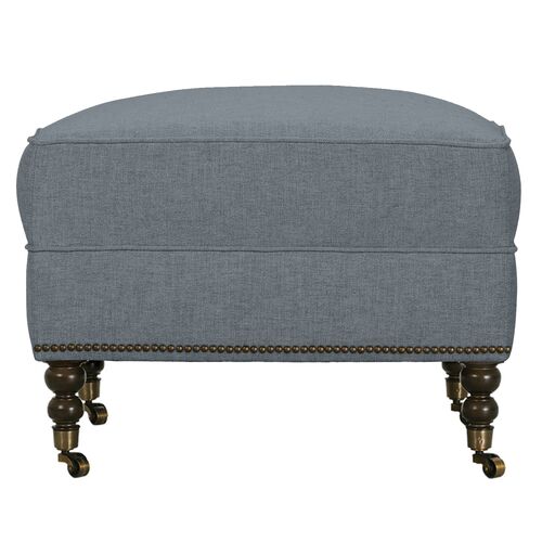 Margot Performance Linen-Blend Ottoman