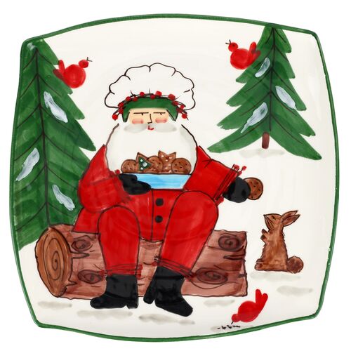 Old St. Nick 2025 Limited Edition Square Platter, Red