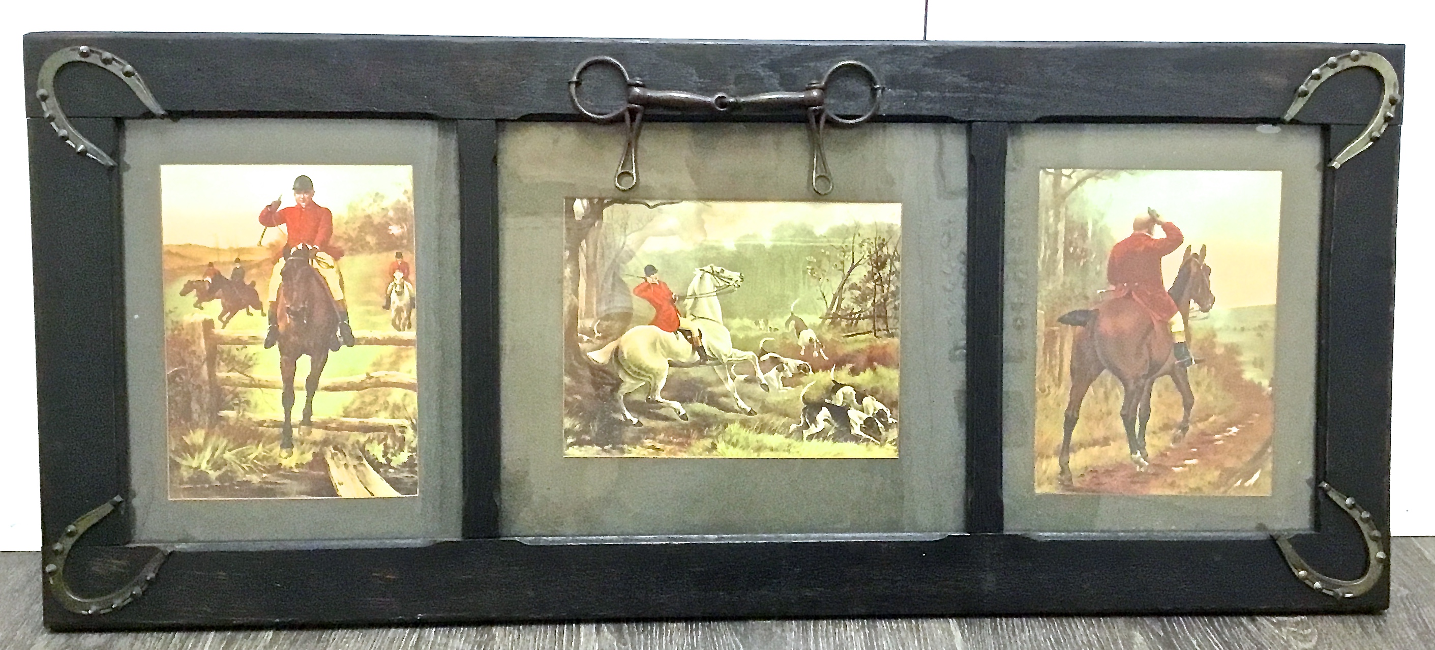 Antique Three-Panel Hunt Scene~P77559268