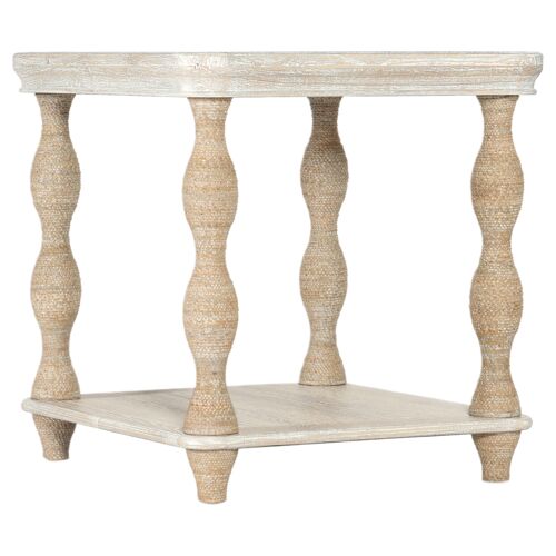 Serenity Bahari Whitewashed Rope Lamp Table, Surf