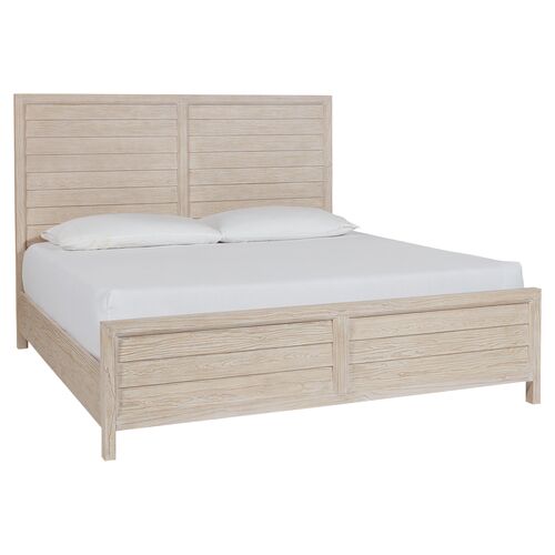 Hailey Panel Bed, Oak Whitewash ~P77633954
