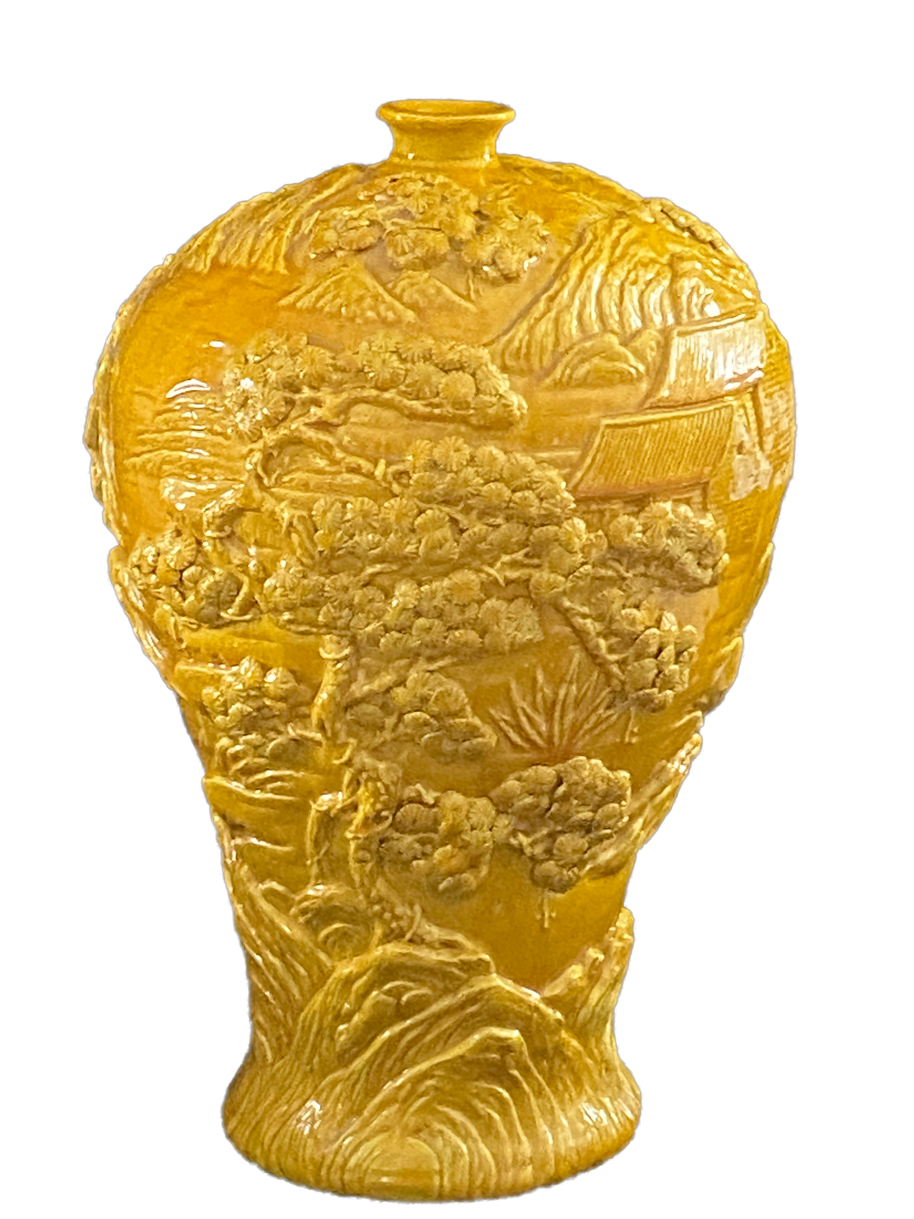 Famille Jaune Style Hand Carved Vase~P77615531