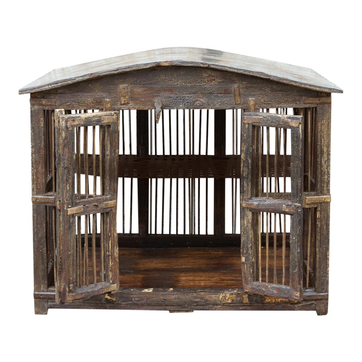Rustic Iron Grill Indian Kitchen Cabinet~P77619283
