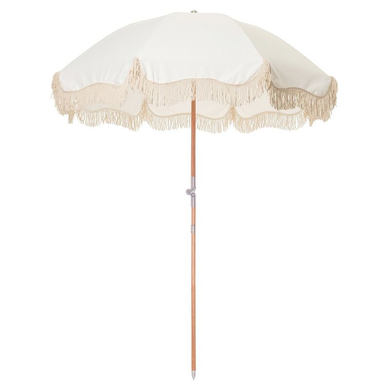 Premium Beach Umbrella, Antiqued White