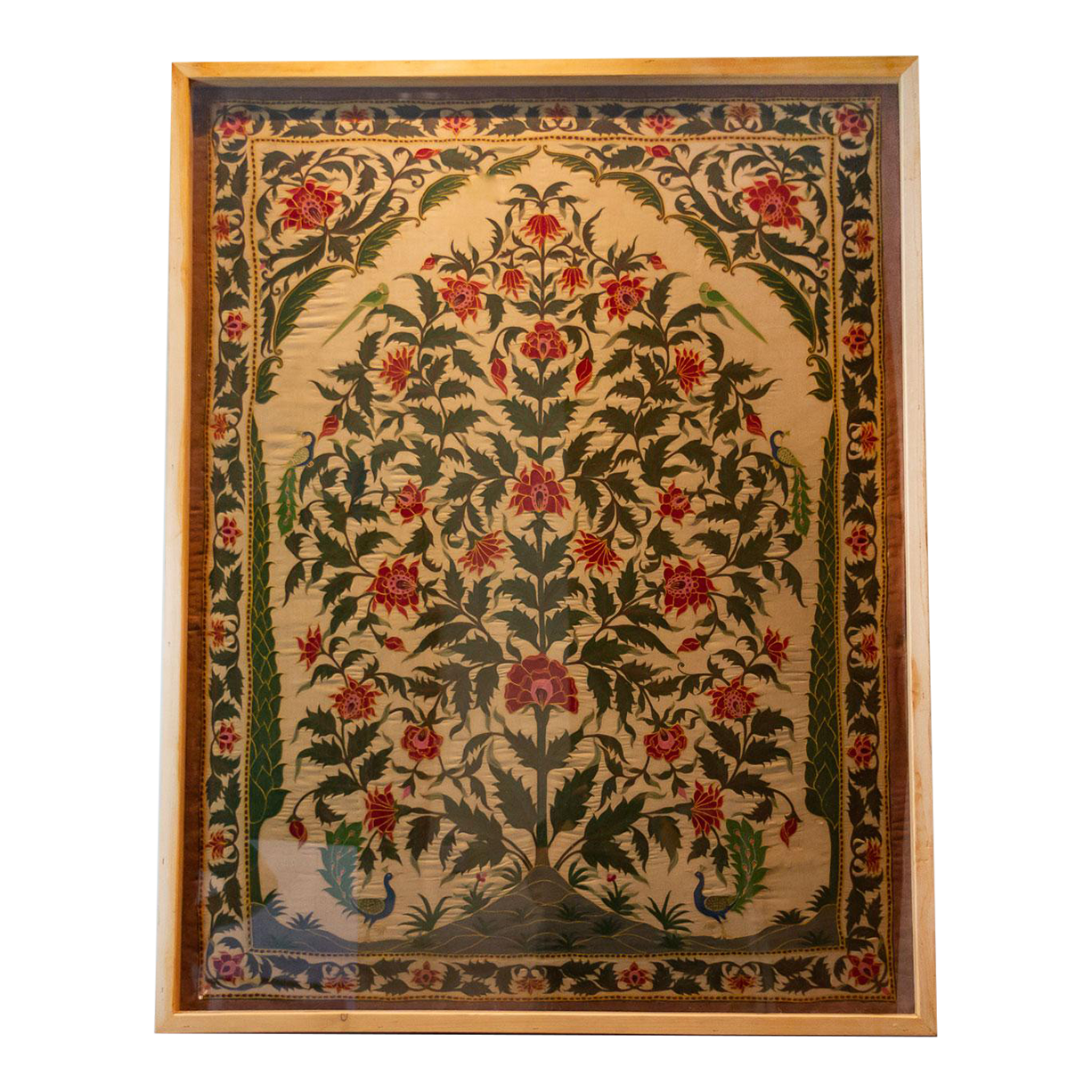 Antique Mughal Embroidered Wall Art~P77657063
