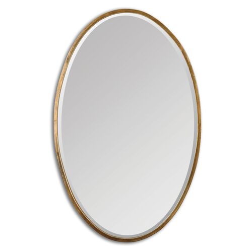 Lane Oval Wall Mirror, Antiqued Gold~P76737355