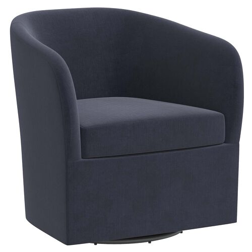Zara Velvet Swivel Chair~P77649284