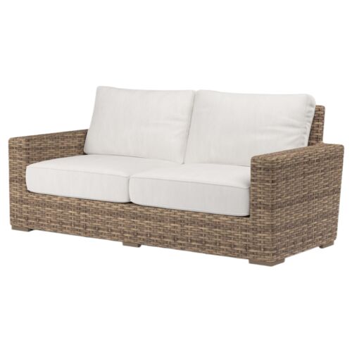 Naevia Outdoor Aluminum/Resin Wicker Loveseat