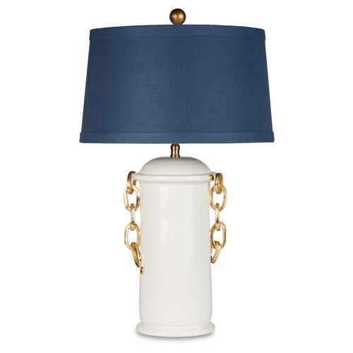 Chainlink Table Lamp, White/Gold~P76901001