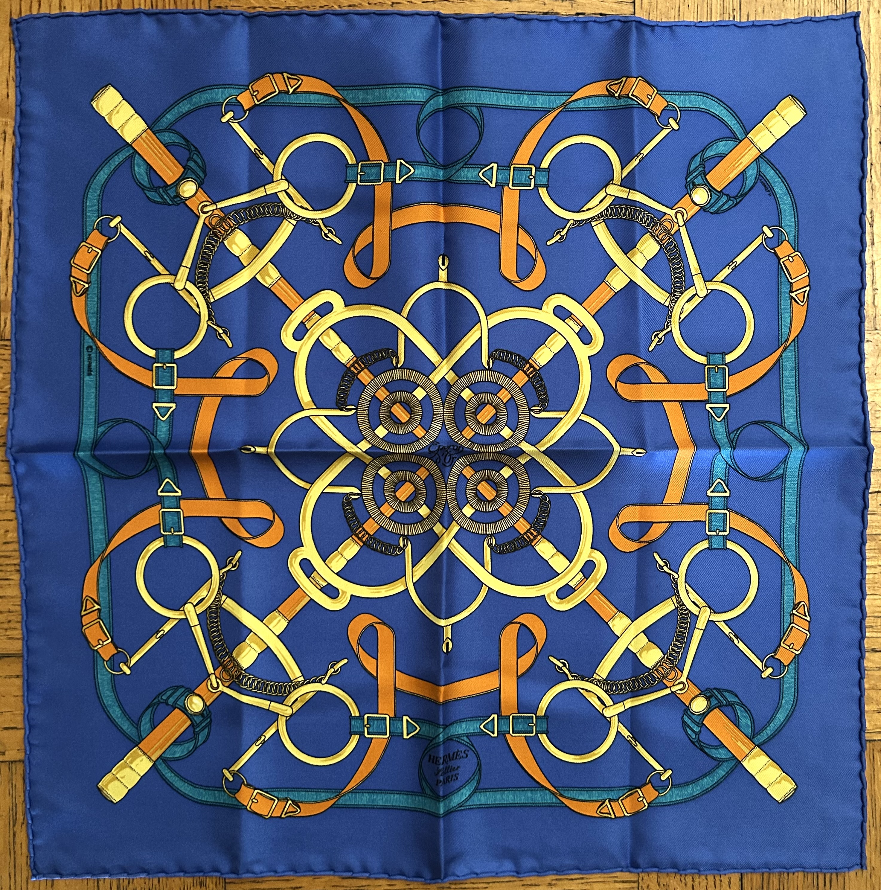 Hermès Eperon d’Or Pochette Scarf in Box~P77731068