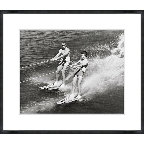 Young Couple Waterskiing Framed Photograph Young Couple Waterskiing Framed Photograph